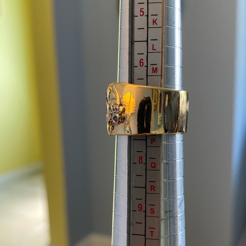 Gold and Blue Women's Ring (7) NWOT - Picture 4 of 5